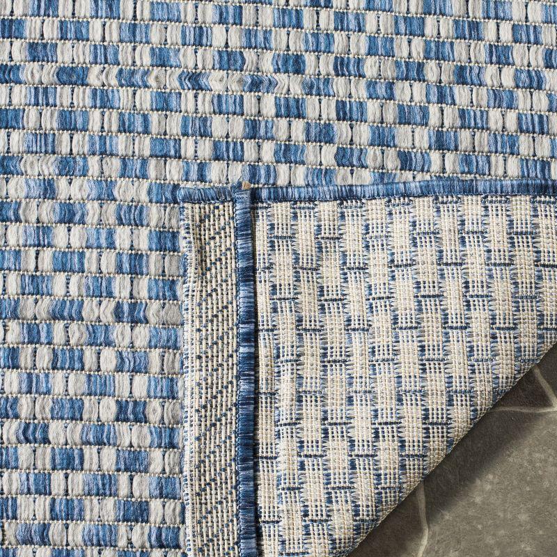 Courtyard CY8653 Power Loomed Indoor and Outdoor Area Rug - Blue/Light Grey - 5'3"x7'7" - Safavieh