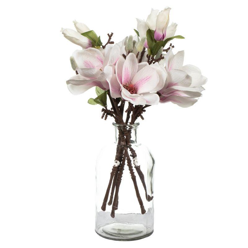 Vickerman 14" Artificial White Magnolia Pick.