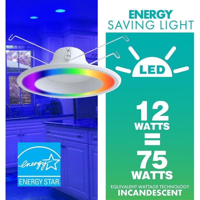Simply Conserve 5/6 in. Smart Wi-Fi Plus BLE 12-Watt LED Recessed Downlight Retrofit