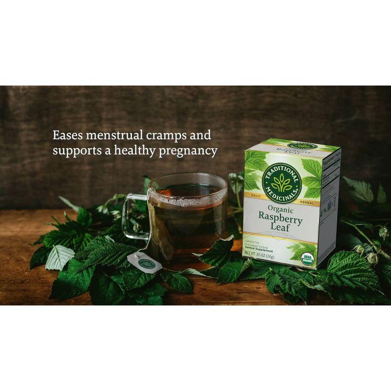 Traditional Medicinals Organic Raspberry Leaf Herbal Tea - 16ct