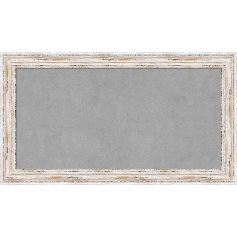 Amanti Art Alexandria White Wash Narrow Framed Magnetic Board 27 x 15 in.