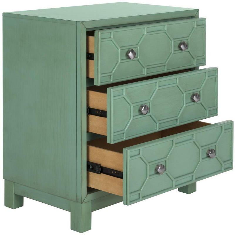 Izumi 3 Drawer Chest - Turquoise - Safavieh