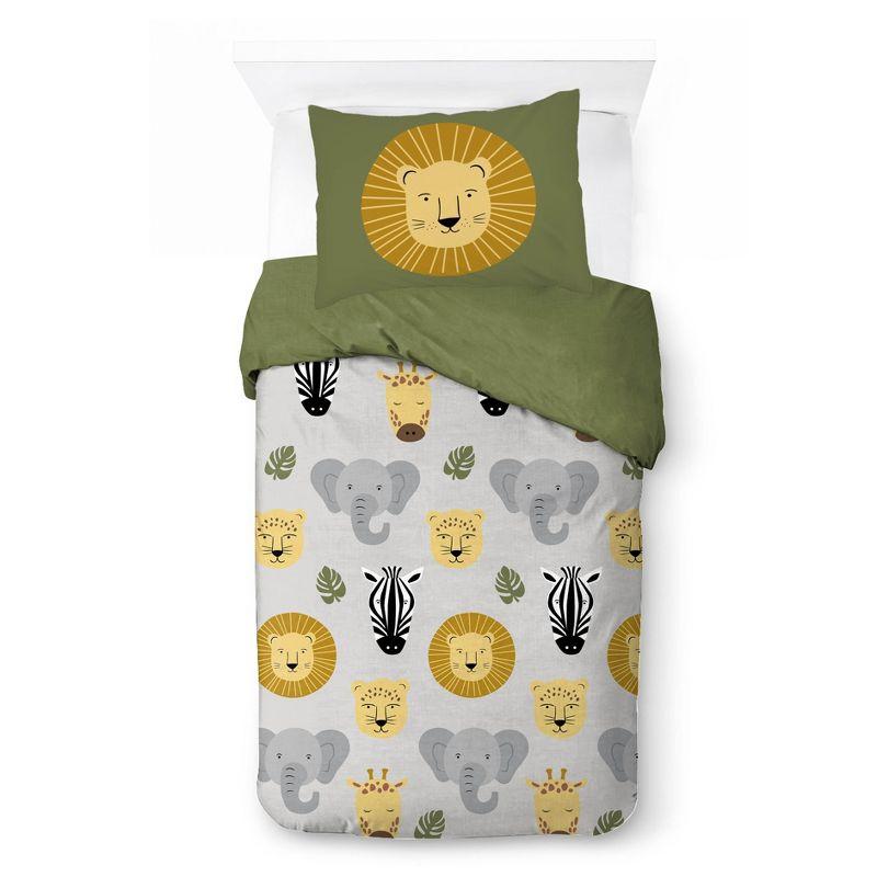 Saturday Park Safari Friends 100% Organic Cotton Duvet Cover & Sham Set