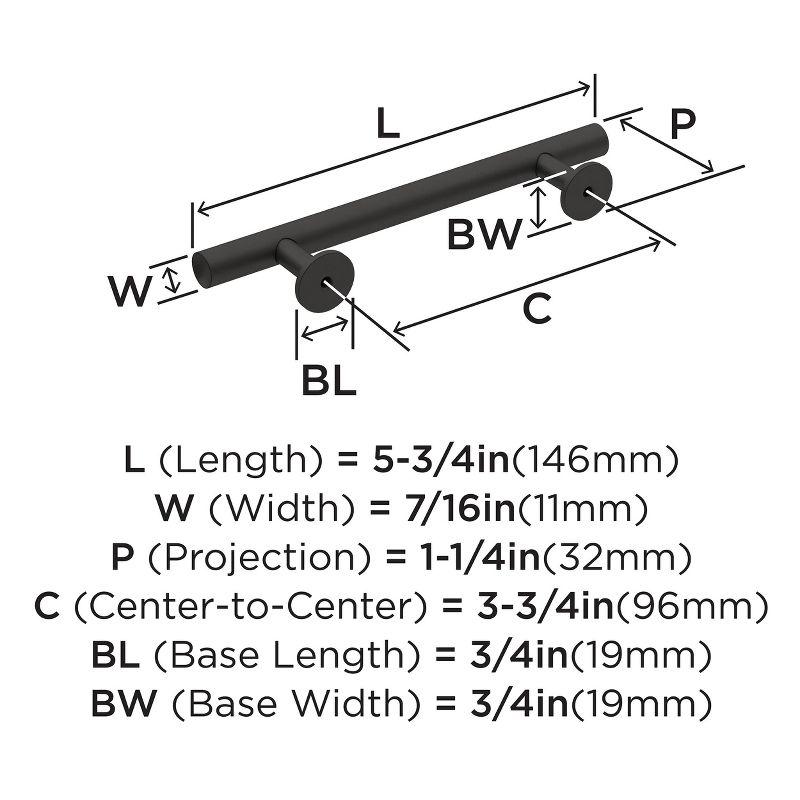 Radius 3 3/4" Center To Center Bar Pull