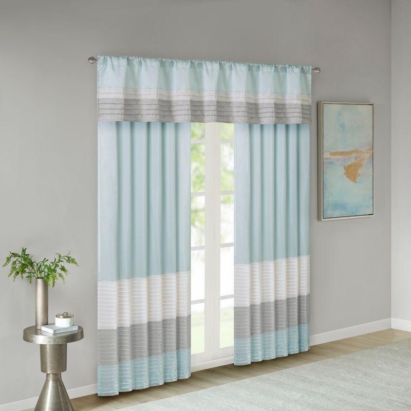 Madison Park Amherst Polyoni Pintuck Window Valance