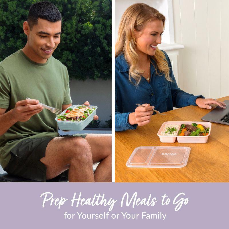 Bentgo Meal Prep Kit, 1, 2, & 3-Compartment Containers, Microwavable - 60pc