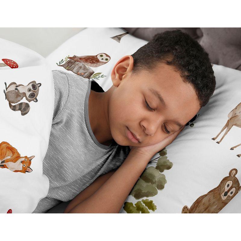 Watercolor Woodland Forest Animals Full / Queen Comforter Set by Sweet Jojo Designs