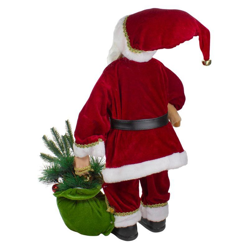 2' Standing Santa Christmas Figure With Presents And A Naughty Or Nice List