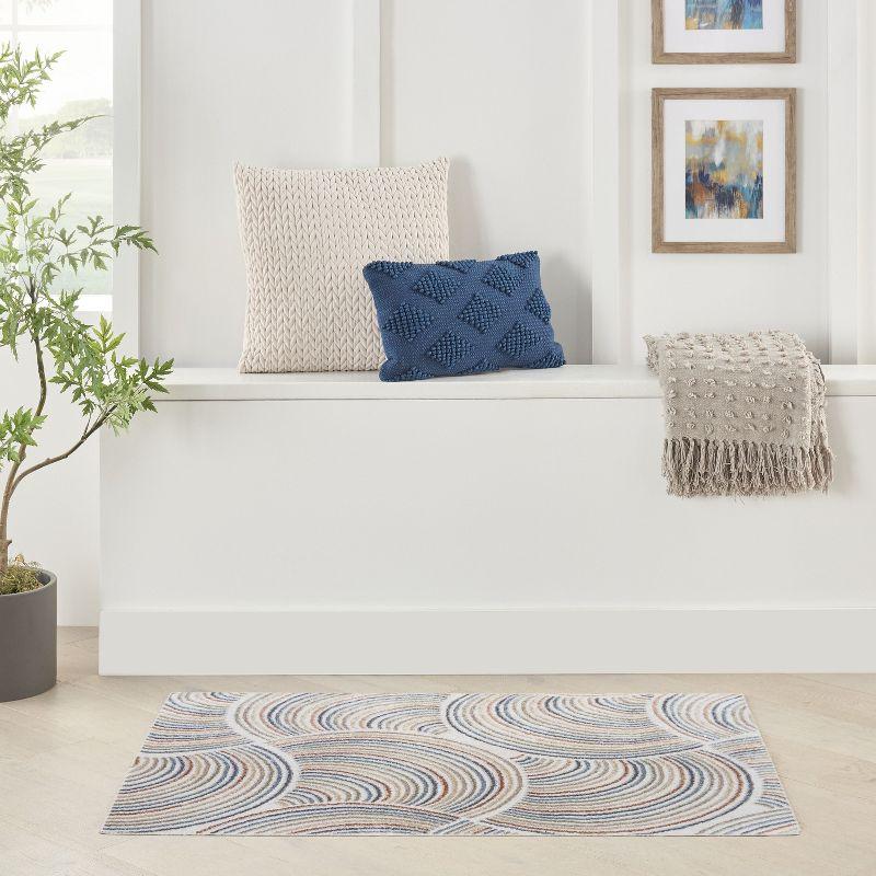Astra Multicolor Wool and Synthetic 2'2" x 4' Abstract Rug