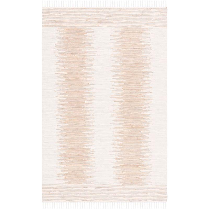 Coastal Charm Flat-Woven Cotton Reversible Area Rug, Beige, 5' x 8'