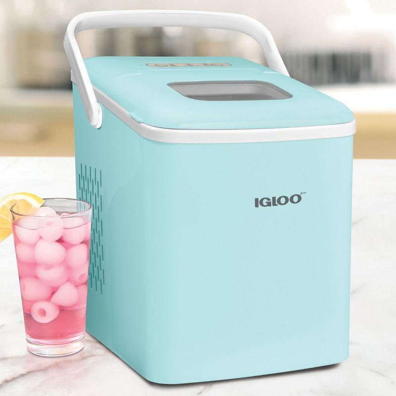 Igloo 26-Pound Automatic Self-Cleaning Portable Countertop Ice Maker Machine With Handle