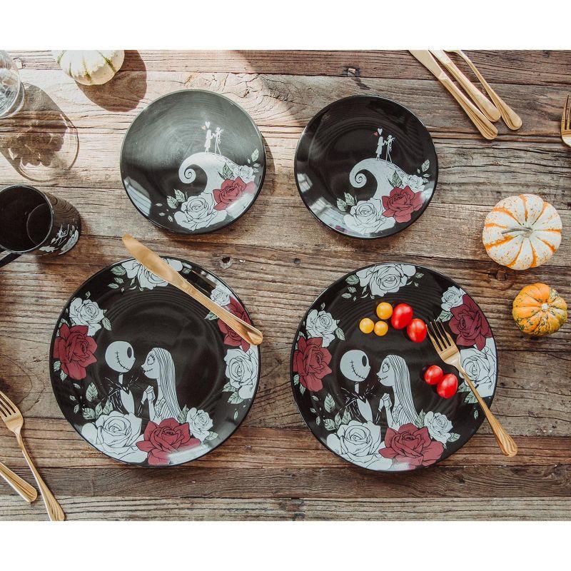 Nightmare Before Christmas Jack and Sally Ceramic Dinnerware Set