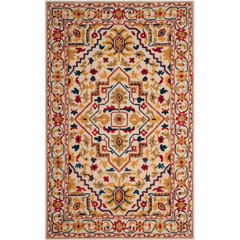 Aspen APN705 Hand Tufted Area Rug - Ivory/Multi - 5'x8' - Safavieh.