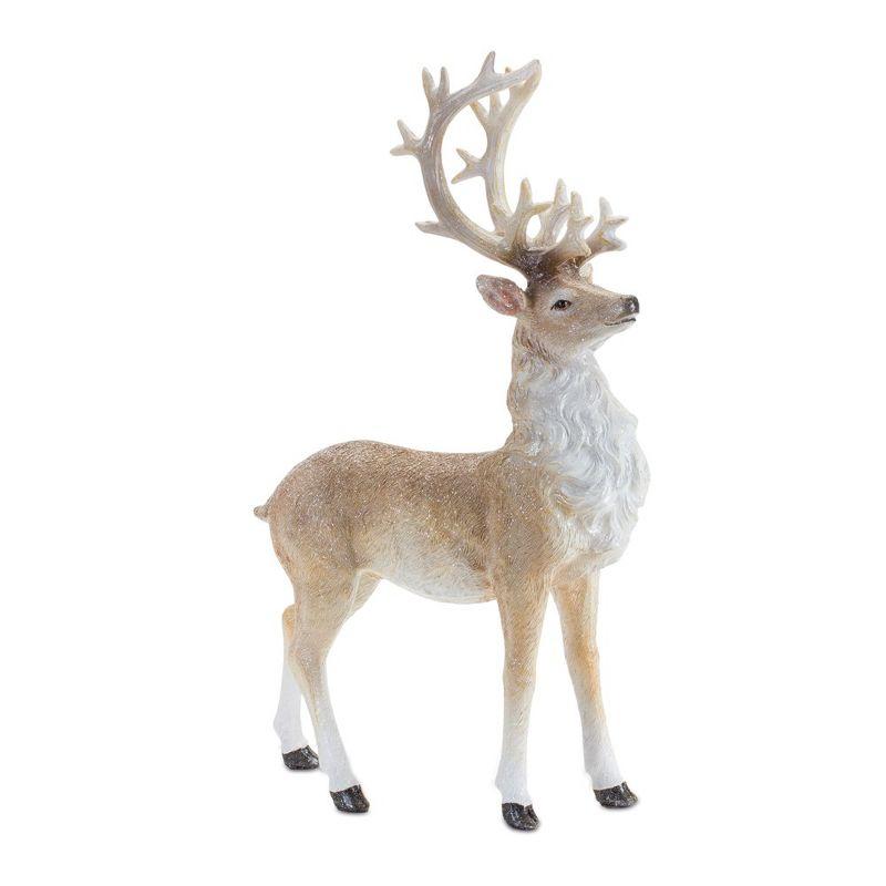 Melrose Glittered Deer Statue (Set of 3)