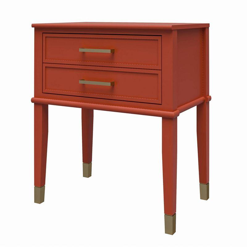 CosmoChic Westerleigh Gold-Accented End Table with Drawer