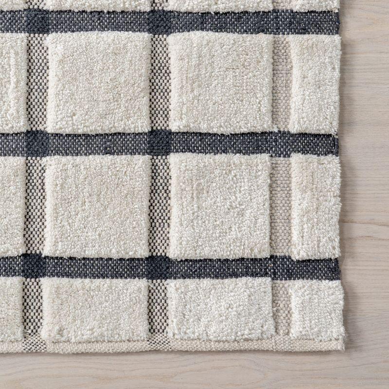 Emily Henderson x Rugs USA - Rowena Checked Wool Indoor Area Rug