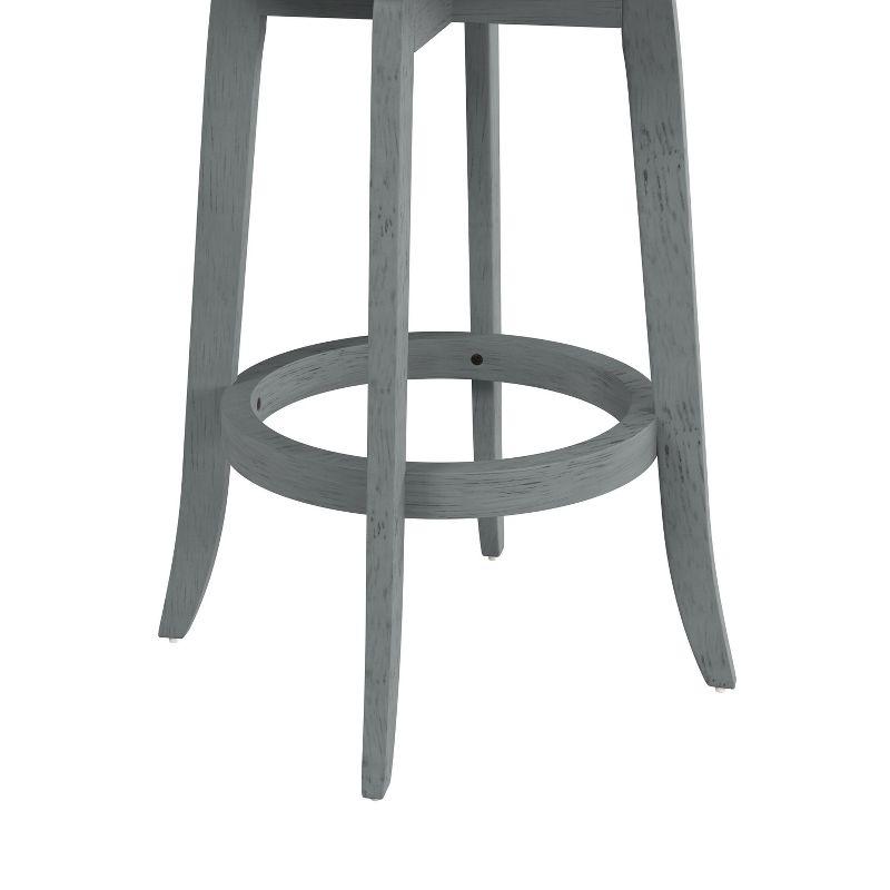 30" Savana Swivel Barstool Blue Wirebrush/Cream: Upholstered, Wood Frame - Hillsdale Furniture