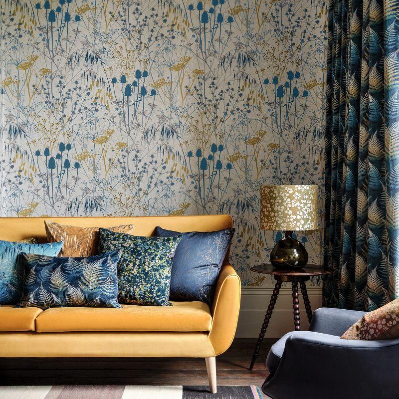 Clarissa Hulse Summer Border Blue Wallpaper