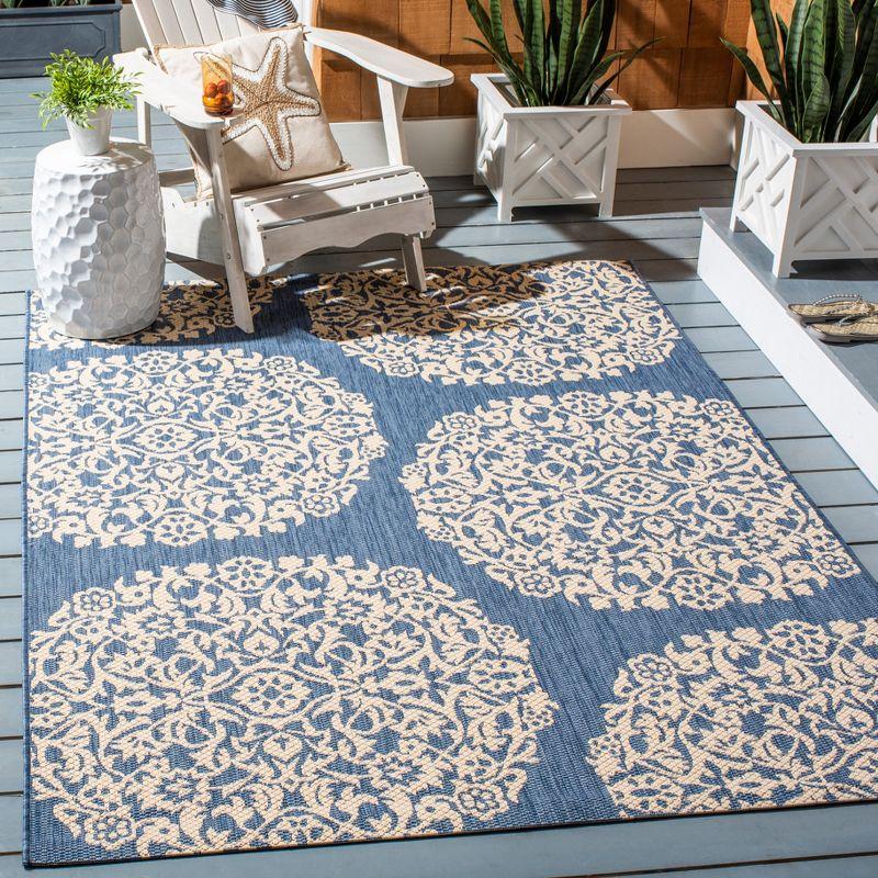 Ivory Elegance 53" Synthetic Non-Slip Outdoor Rug