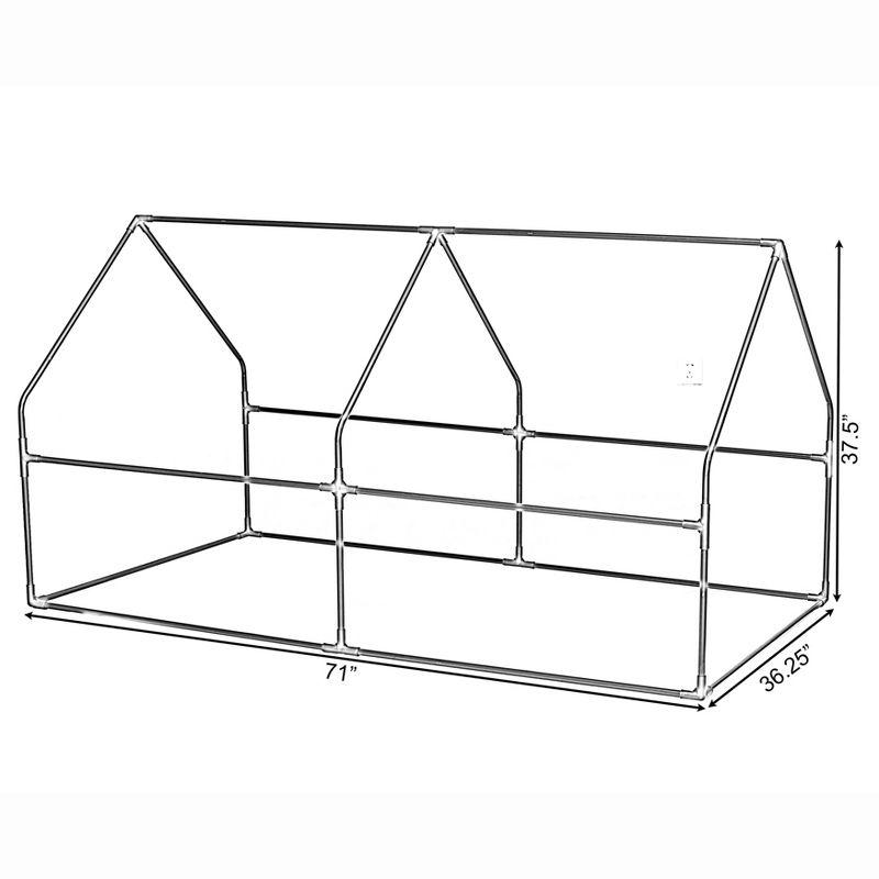 Medium Green Waterproof Portable Plant Greenhouse with Clear Windows