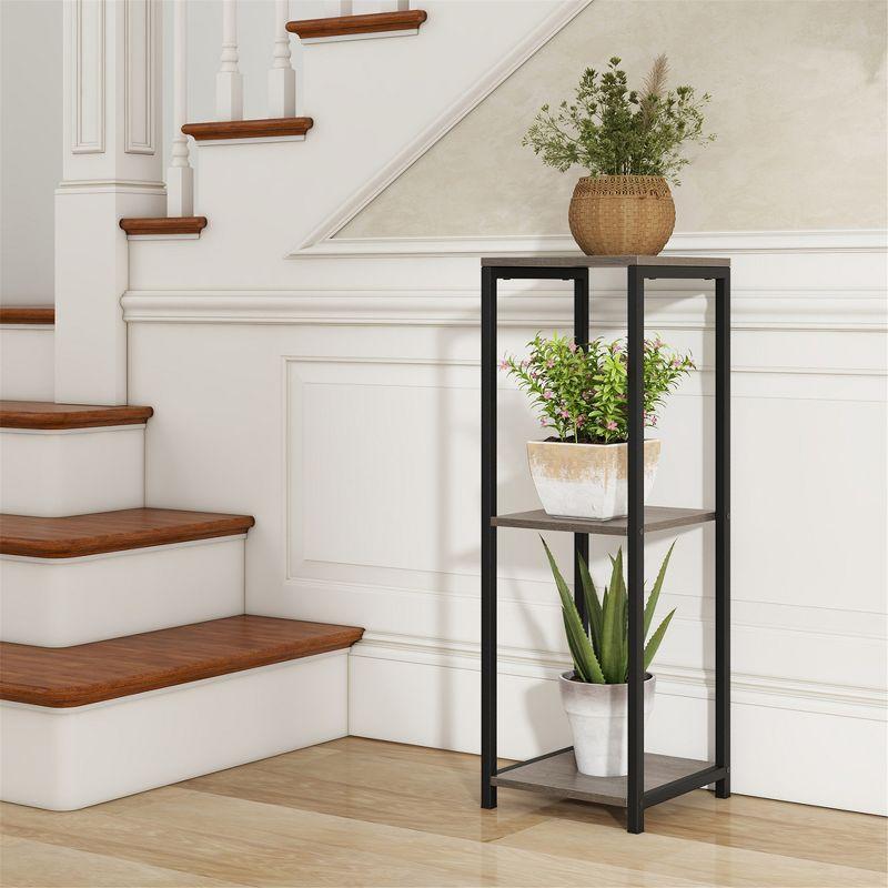 Tangkula 3 Tier Tall Metal Plant Stand Corner Plant Holder w/ Metal Frame