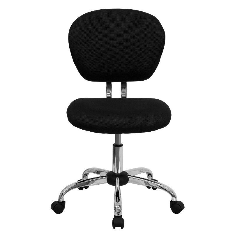 Emma and Oliver Mid-Back Mesh Padded Swivel Task Office Chair with Chrome Base