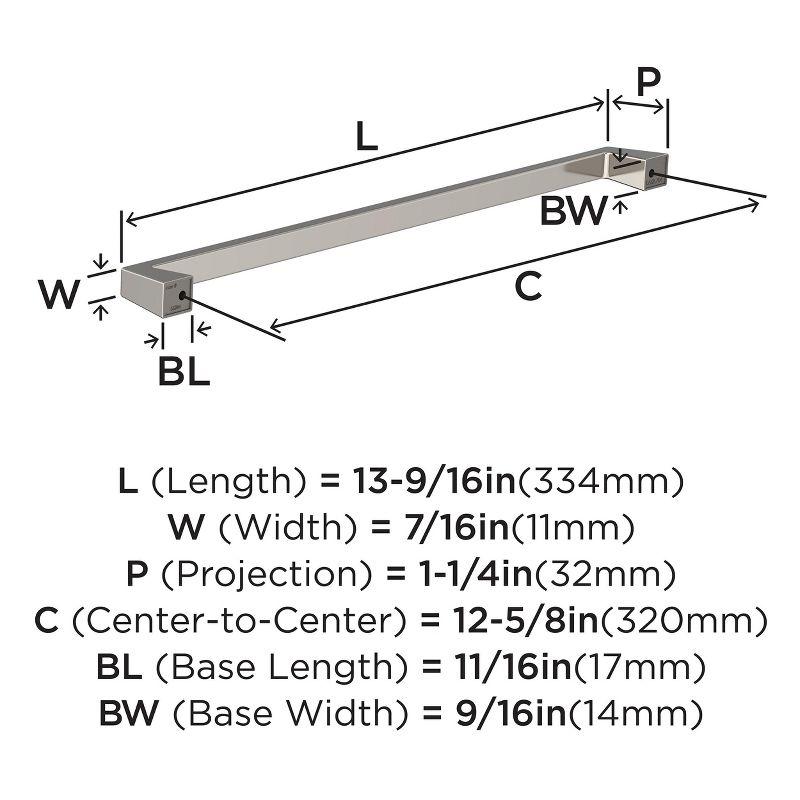 Amerock Blackrock 12-5/8 inch (320mm) Center-to-Center Polished Nickel Cabinet Pull