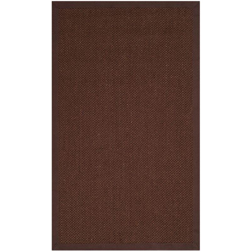 Natural Fiber NF133 Power Loomed Accent Rug - Chocolate/Dark Brown - 2'6"x4' - Safavieh.