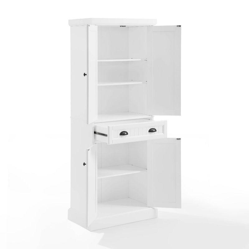 White Beadboard Pantry with Adjustable Shelves