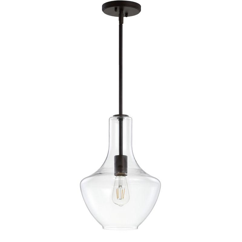 JONATHAN Y Watts 1-Light Mid-Century Modern Iron/Glass LED Pendant