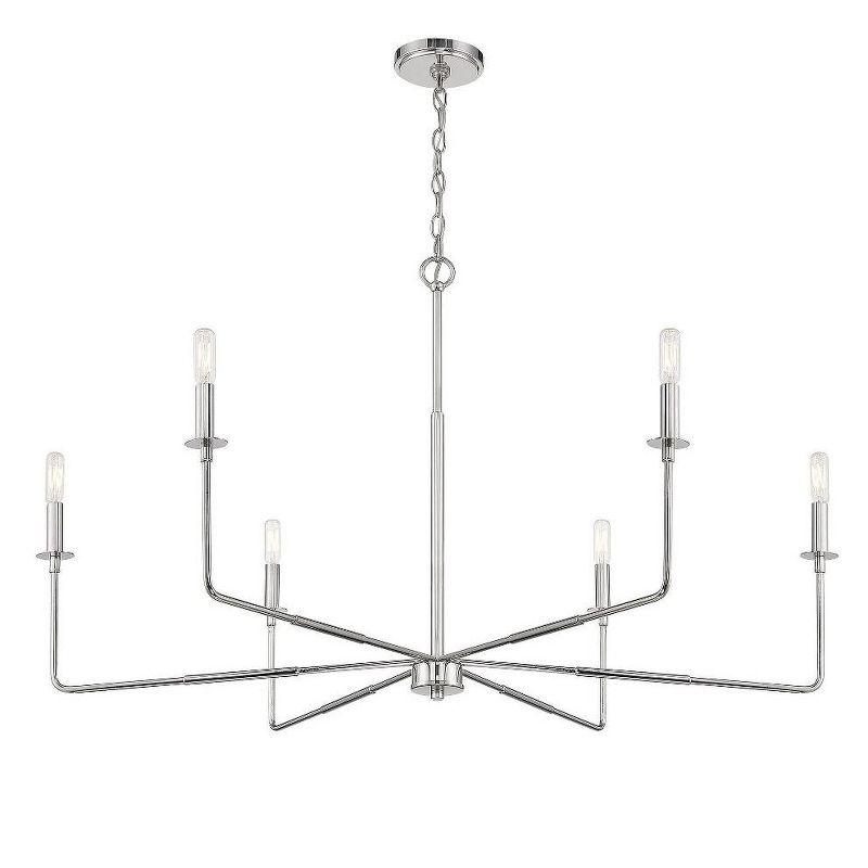 Savoy House Salerno 6 - Light Chandelier in  Warm Brass