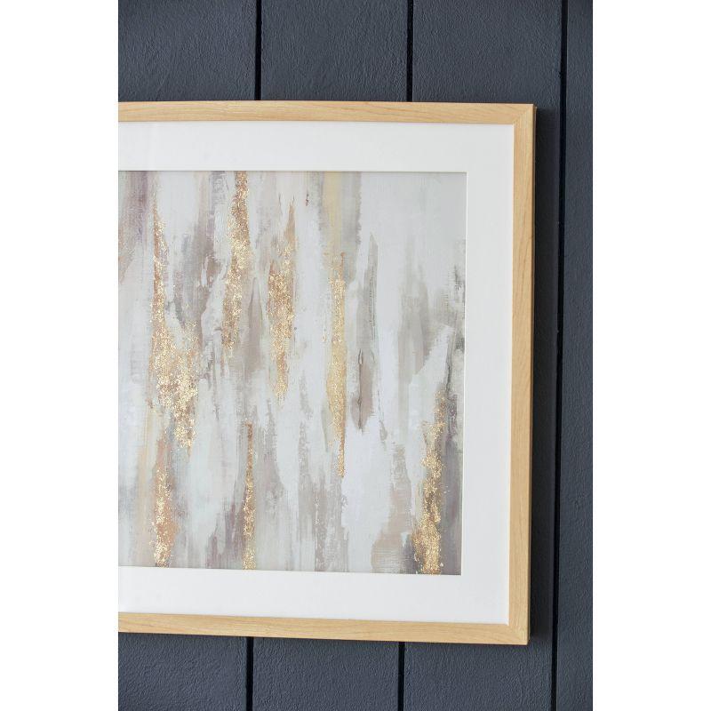 Set of 2 Framed Under Glass Arts Gold/White/Natural - A&B Home