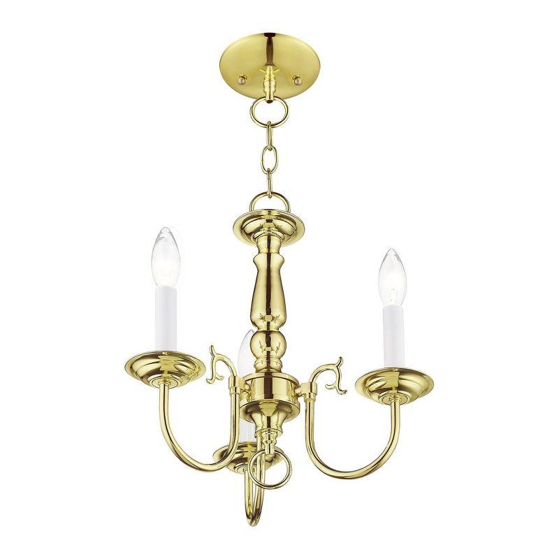 Livex Lighting Williamsburgh 3 - Light Chandelier in  Polished Brass