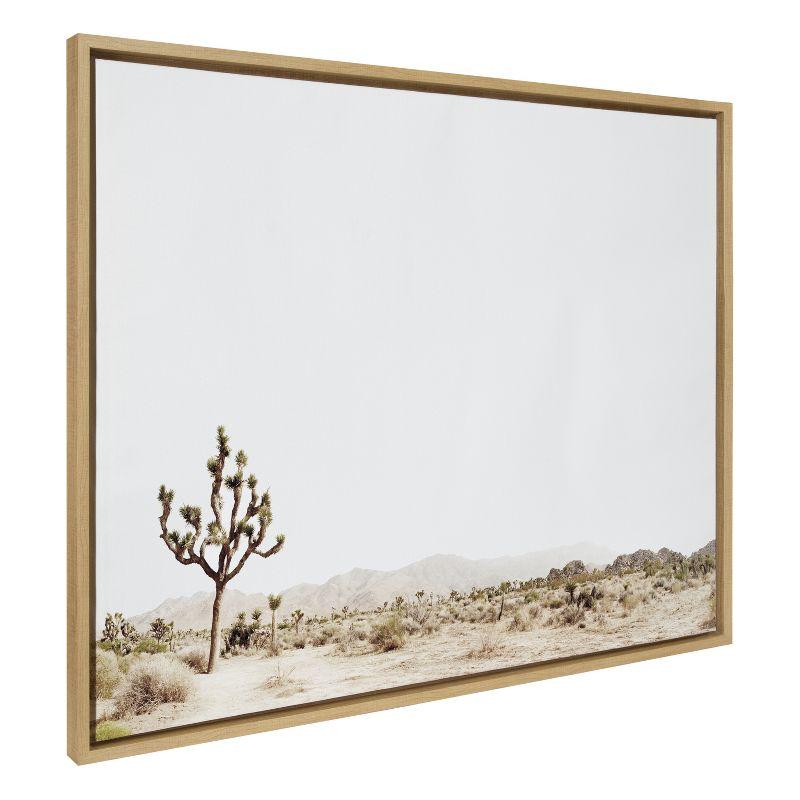 Kate and Laurel Sylvie Lone Joshua Tree Framed Canvas by Amy Peterson Art Studio, 31.5 x 41.5, Natural