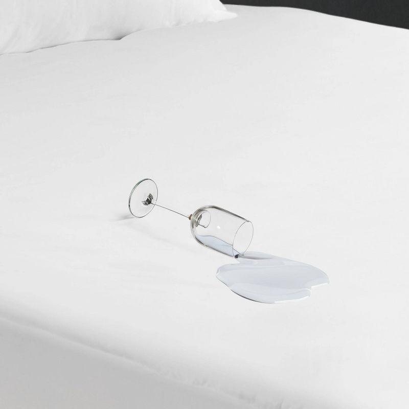 Full Size White Waterproof Reversible Mattress Topper