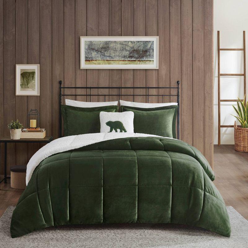 Woolrich Woolrich Alton Plush to Sherpa Down Alternative Comforter Set