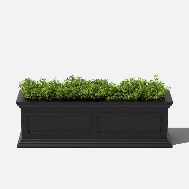 Veradek Brixton Window Box 36" Plastic Planter - Black