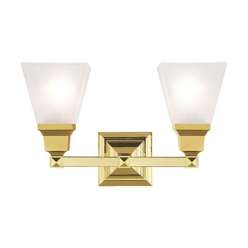 Livex Lighting Mission 2 - Light Vanity in  Polished Brass