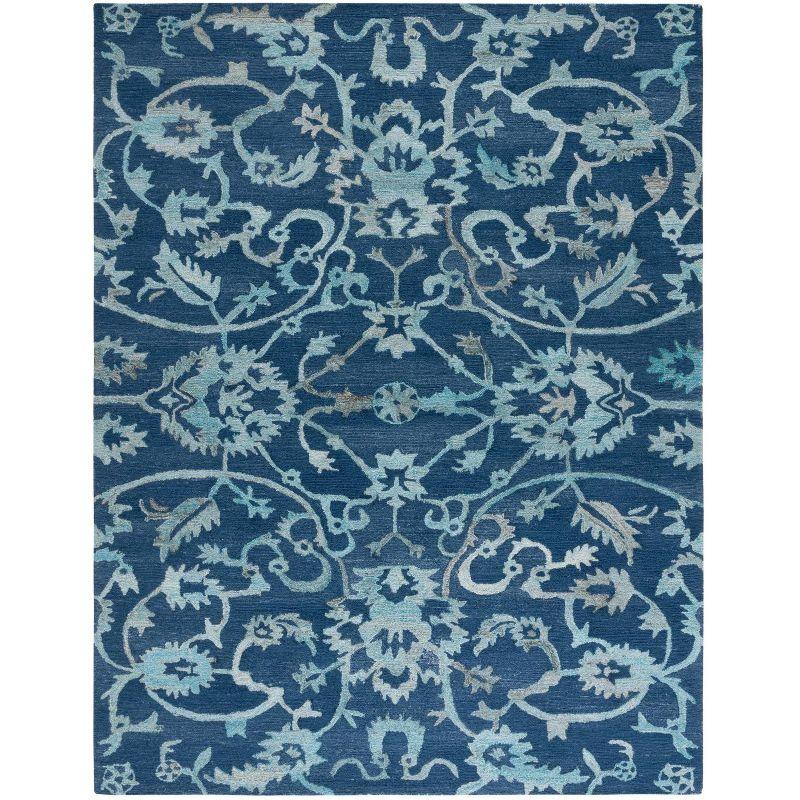 Anatolia AN401 Handmade Tufted Area Rug - Navy - 8' X 10' - Safavieh