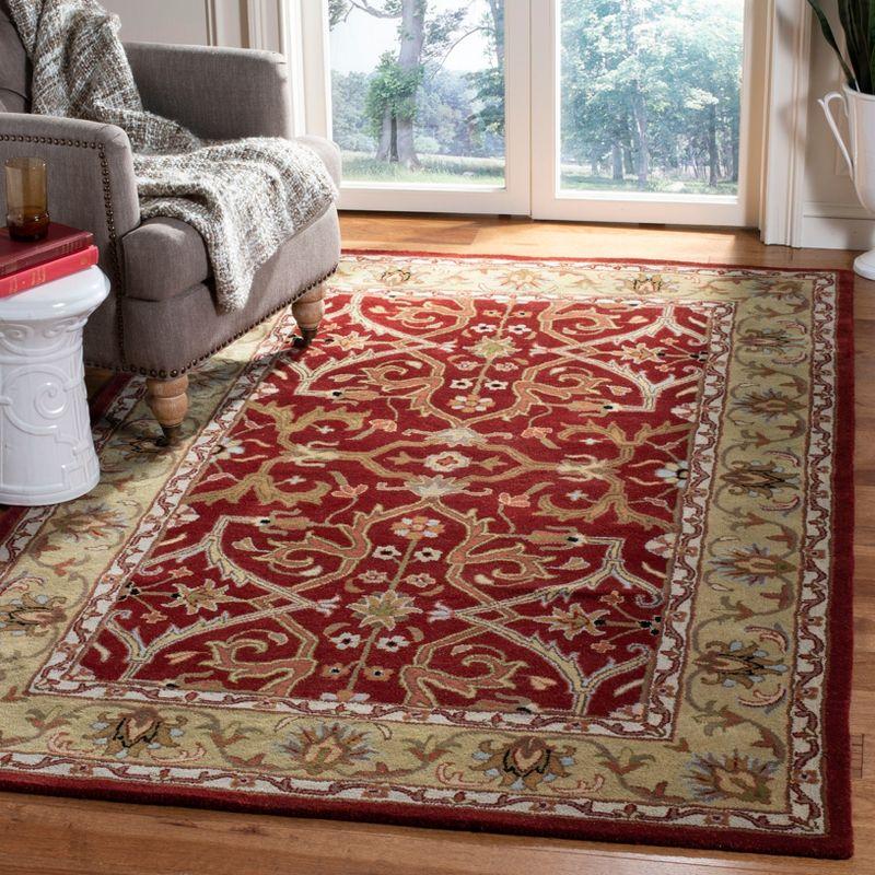 Heritage Red and Gold Hand-Tufted Wool Area Rug 3'x5'