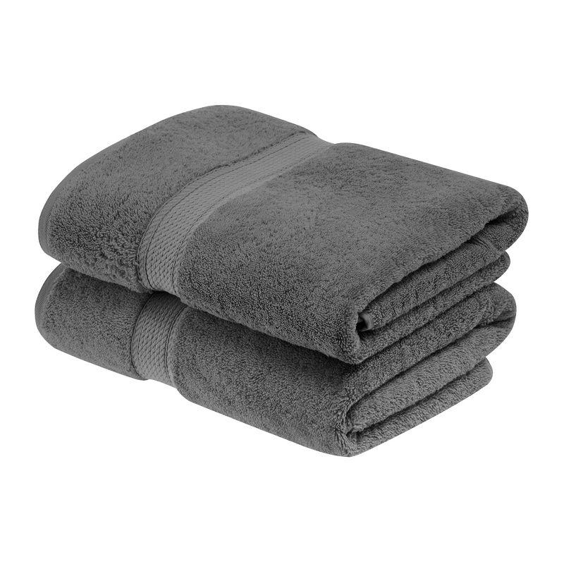 Luxury Egyptian Cotton Heavyweight Ultra-Plush Bath Towel Set of 2, Charcoal - Blue Nile Mills