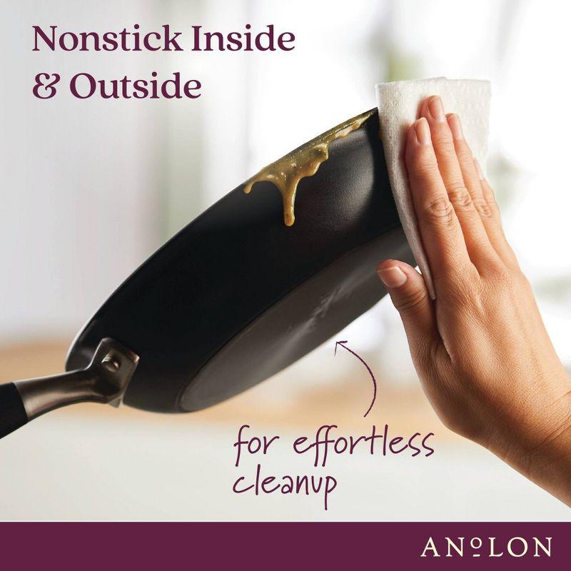 Anolon Advanced Home Hard Anodized Nonstick Frying Pan Set, 10.25 Inch And 12.75 Inch, 2-Piece