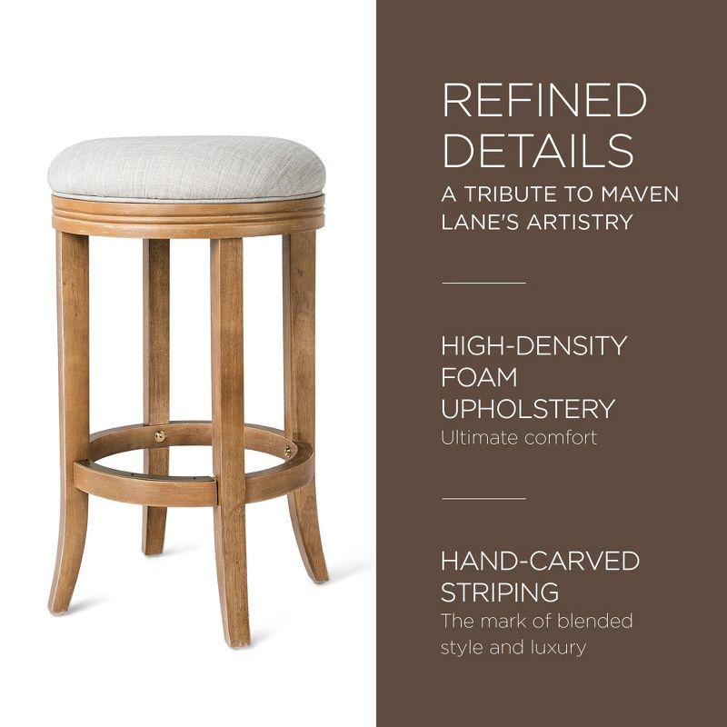 Maven Lane Eva Bar Stool with Fabric Upholstery