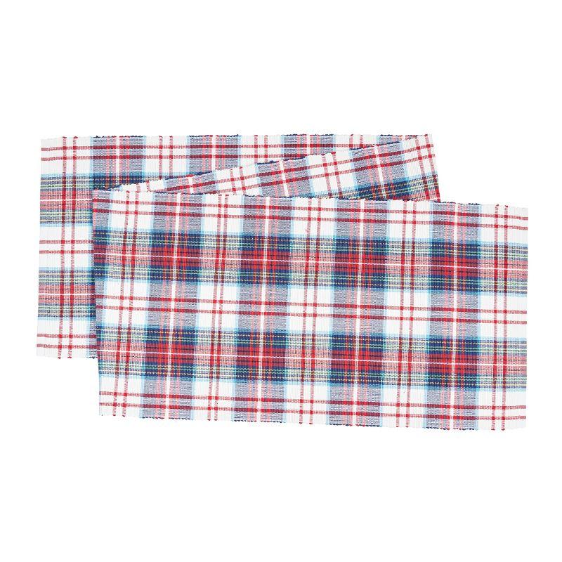 C&F Home Morris Plaid Red and Green Woven Table Runner