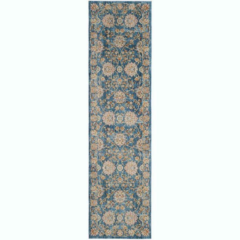 Vintage Persian VTP469 Power Loomed Indoor Runner Rug - Turquoise/Multi - 2'2"x10' - Safavieh