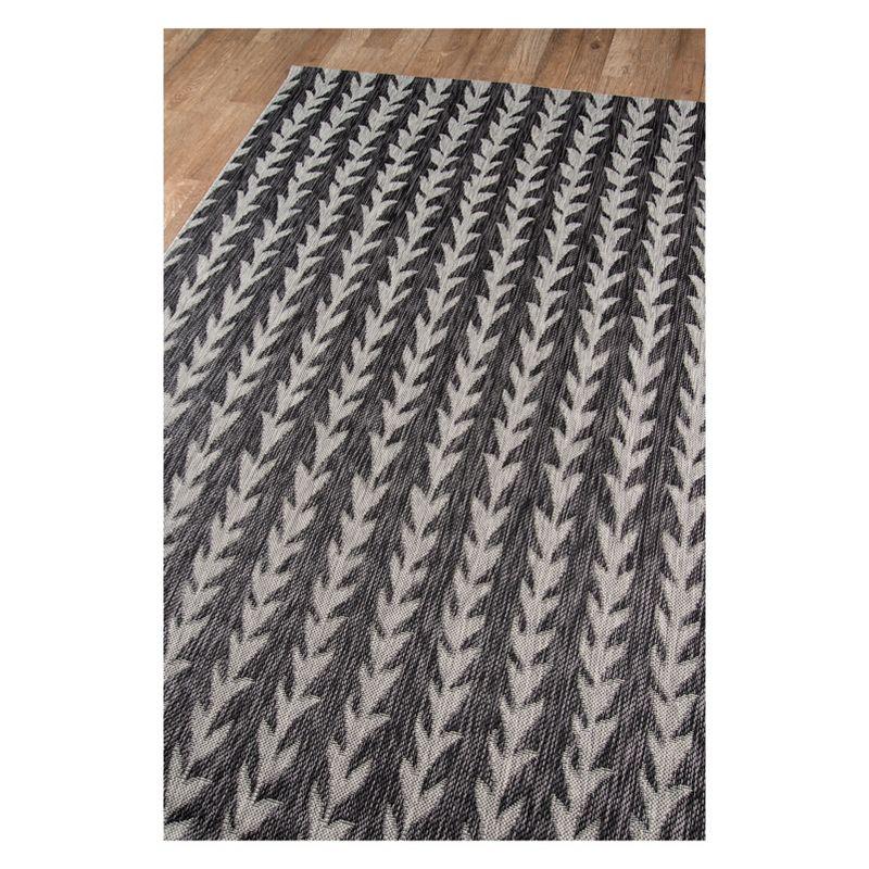 Amalfi Striped Charcoal Indoor / Outdoor Area Rug