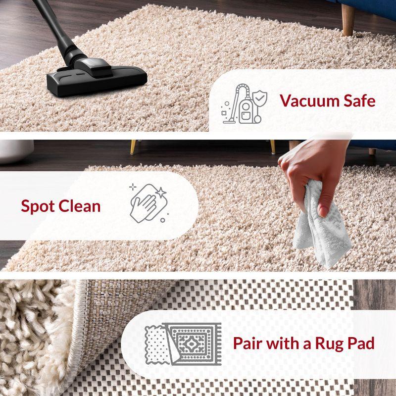 Nuloom Kara Solid 9x12 Shag Indoor Area Rug for Living Room Bedroom Dining Room Nursery, Beige