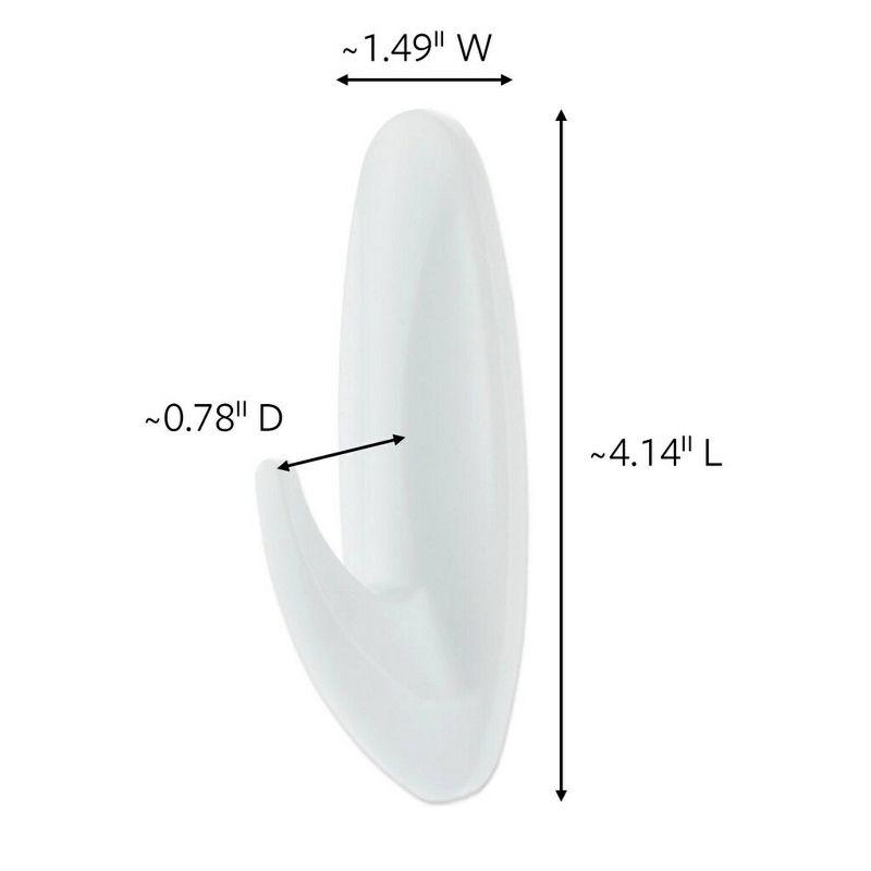 Command Large Sized Designer Hook White