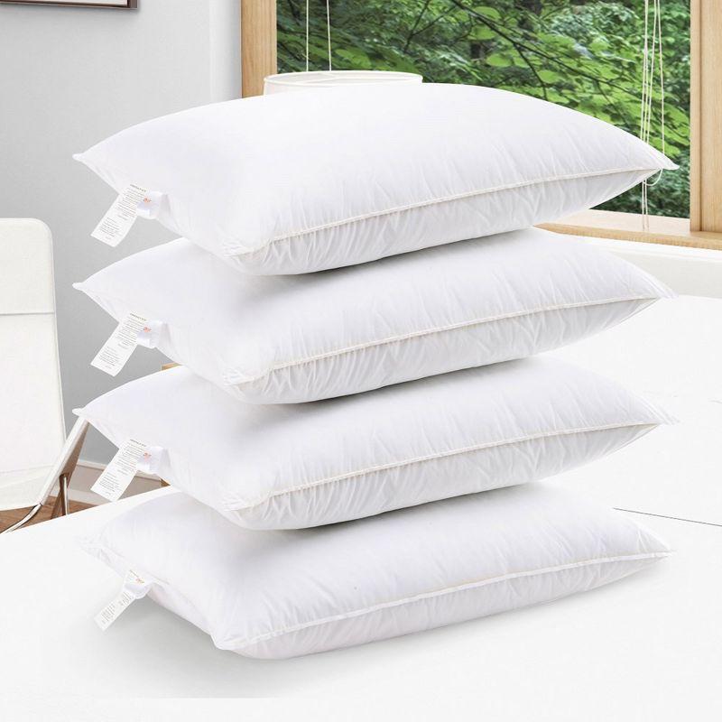 Cheer Collection Hypoallergenic Hollow Fiber Pillows - White (Set of 4)