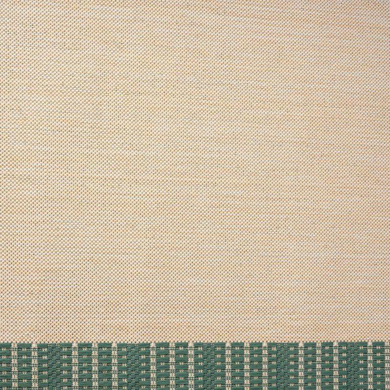 Elegant Beige/Green Synthetic Indoor/Outdoor Easy-Care Rug, 7'9" x 10'2"